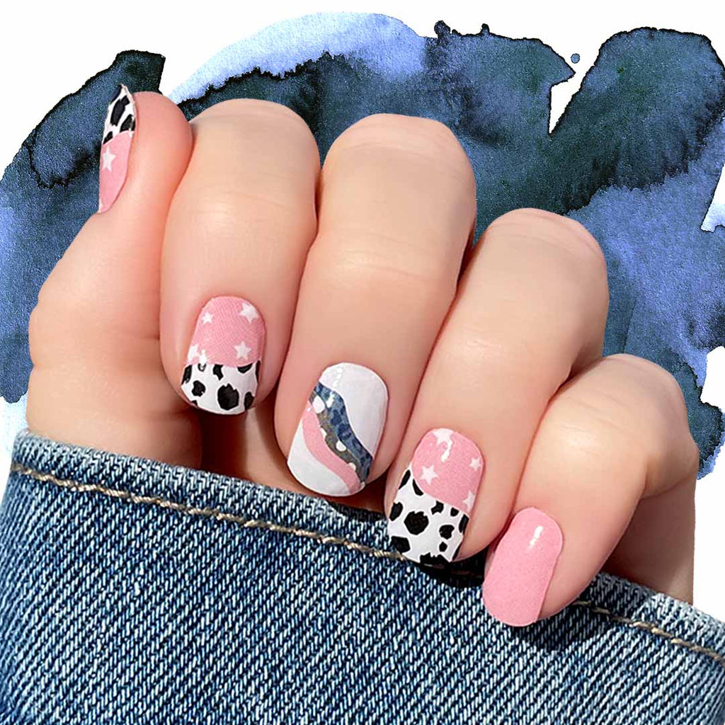 Multicolor Cow Print Medium Oval Press On Nails – NOUMAY LIMITED